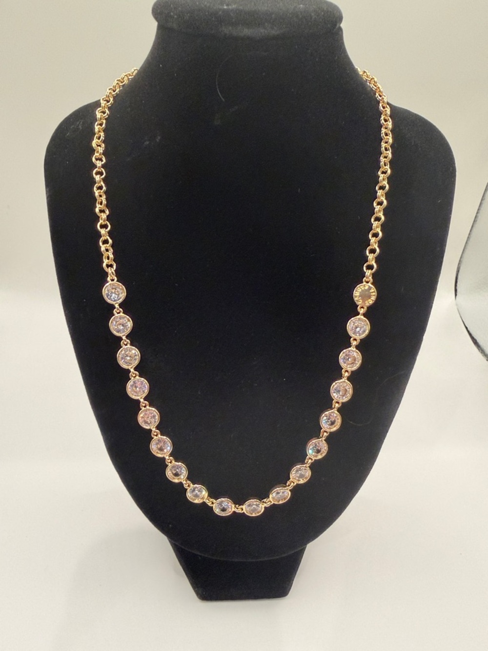 Vince Camuto Gold-Tone Cubic Zirconia Bevel Necklace